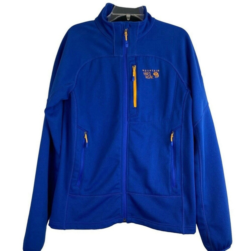 MOUNTAIN Hardware Zip Up Fleece Royal Blue Outdoor Hiking, rugged men's Size M